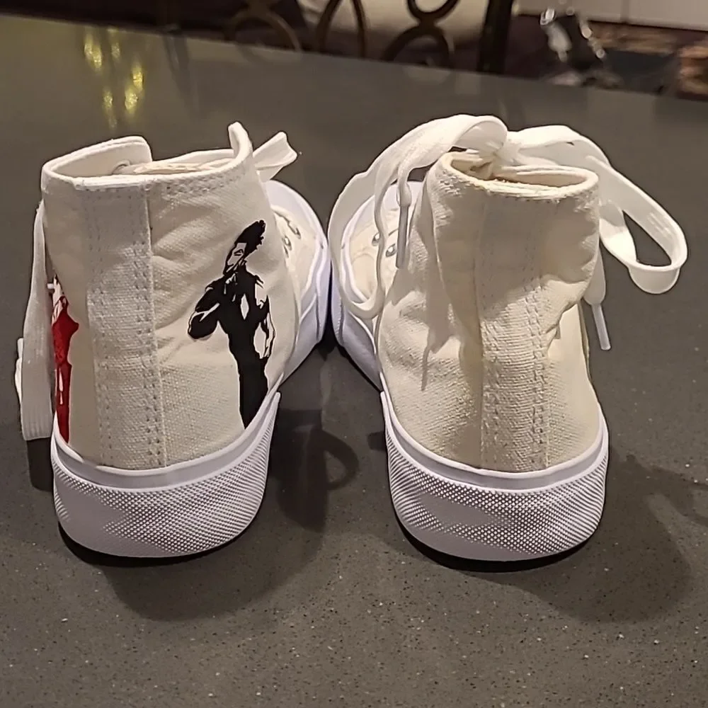 ZY sz 6M  womens high top upper canvas, sole rubber Sneakers